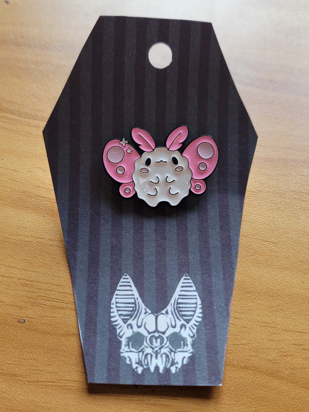 👻BUY 1 GET 1 FREE👻 Cute Pink Moth Cloud Enamel Pin